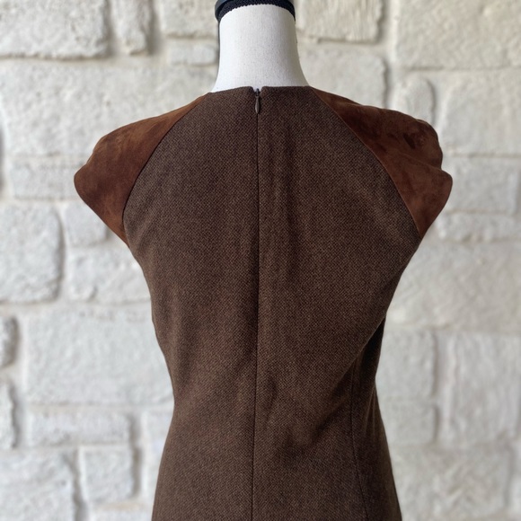Ralph Lauren Black Label Brown Cashmere Blend Sheath Dress Size 8 - Picture 5 of 8